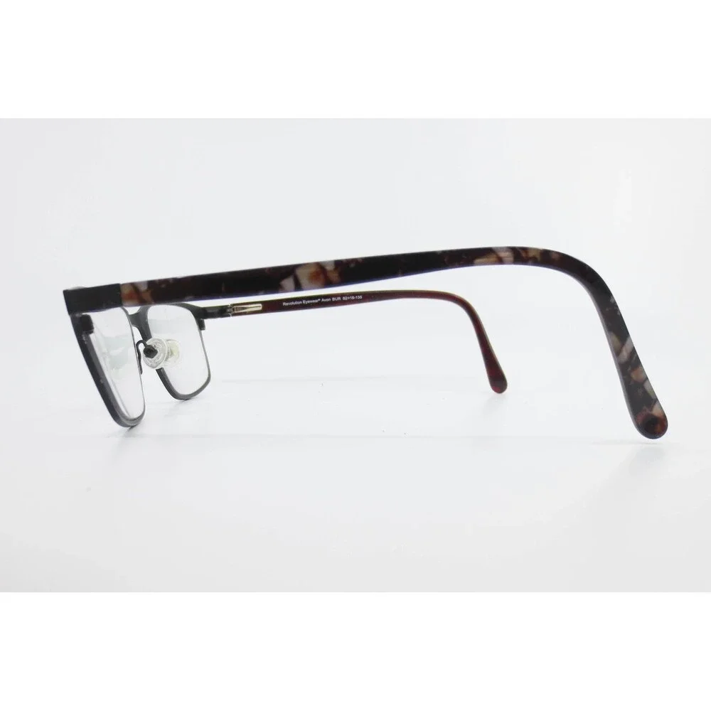 Revolution Eyewear Avon BUR Red Tortoise Rectangular Eyeglasses 52-16-135 35424